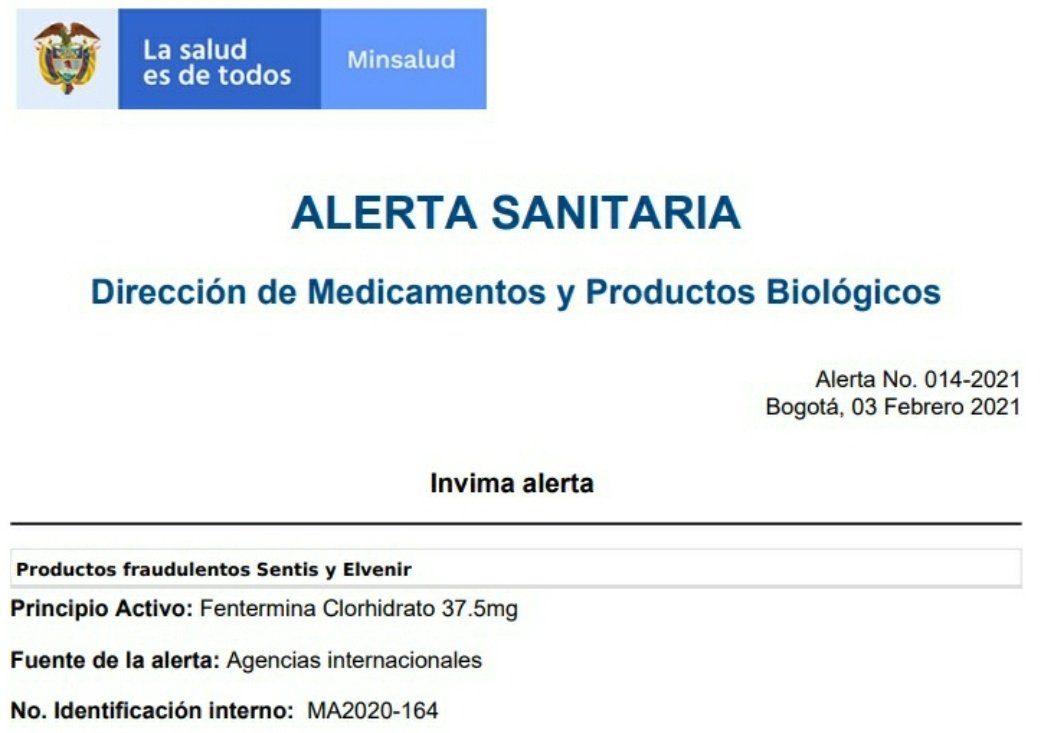 clorhidrato de fentermina precio